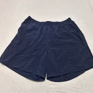 Speedo Mens Size‎ L Blue Nylon Swim Trunks Bathing Suit Lined FLAW